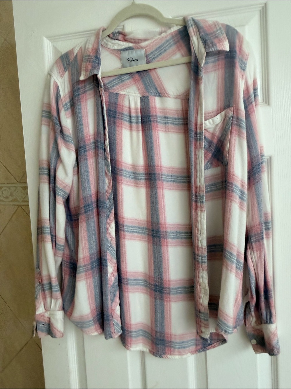 Rails -Pink & Blue Plaid Button-Up Shirt